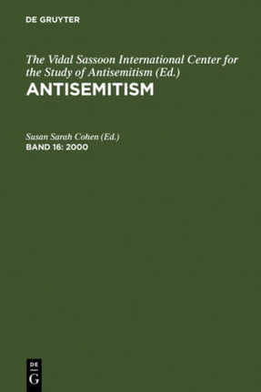 2000 16 Antisemitism Bibliography