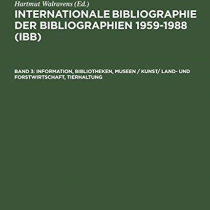 Information, Bibliotheken, Museen / Kunst/ Land- und Forstwirtschaft, Tierhaltung