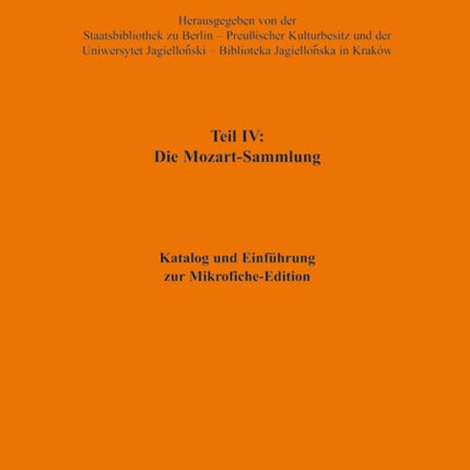 Katalog Und Einführung Zur Mikrofiche-Edition