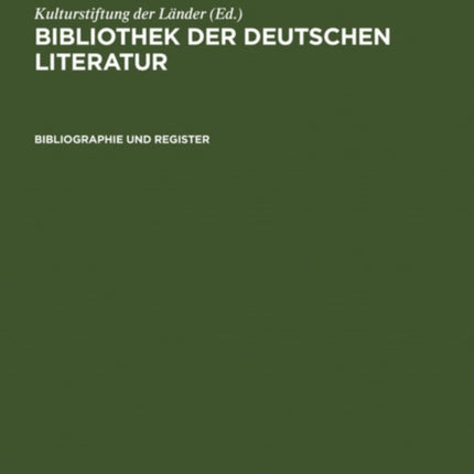 Bibliographie und Register