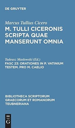 M Tulli Ciceronis scripta quae manserunt omnia