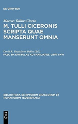 Epistulae Ad Familiares Libri IXVI Bibliotheca