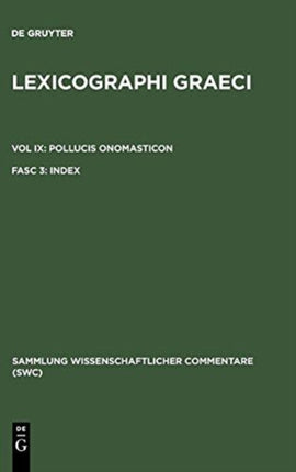 Lexicographi Graeci: Vol. IX: Pb