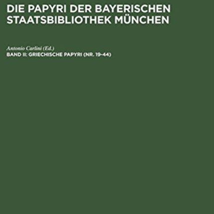Griechische Papyri (NR. 19-44)