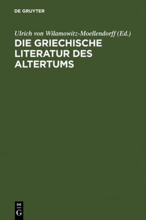 Die Griechische Literatur DES CB