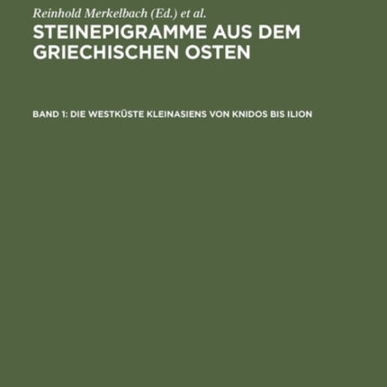 Steinepigramme Aus Dem Griech CB