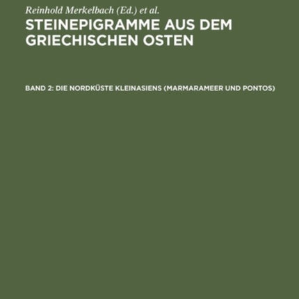 Steinepigramme Aus Dem Griech CB