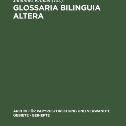 Glossaria bilinguia altera