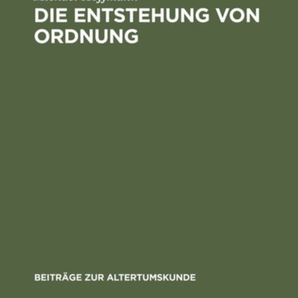 Die Entstehung von Ordnung