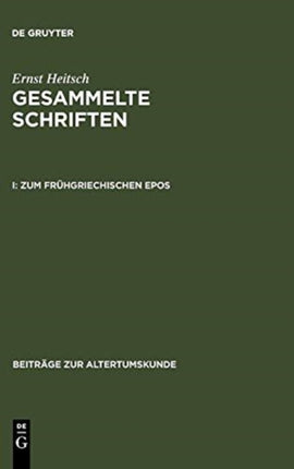 Zum Frühgriechischen Epos