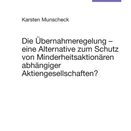 Die Uebernahmeregelung - eine Alternative zum