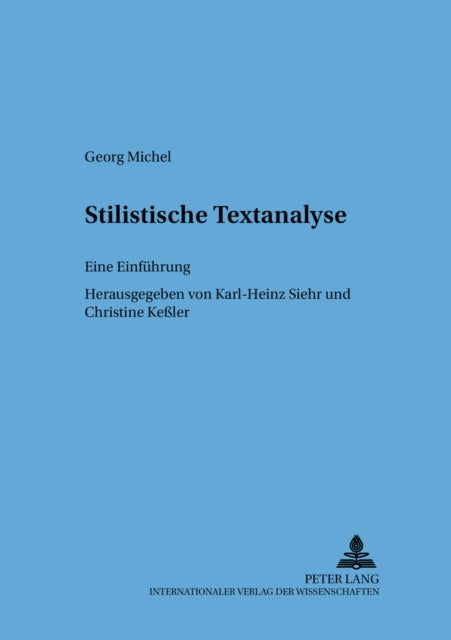 Stilistische Textanalyse: Eine Einfuehrung