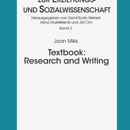 Textbook: Research and Writing