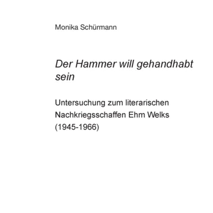 Der Hammer will gehandhabt sein: Untersuchung zum