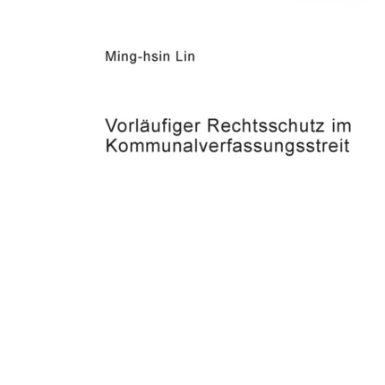 Vorlaeufiger Rechtsschutz im