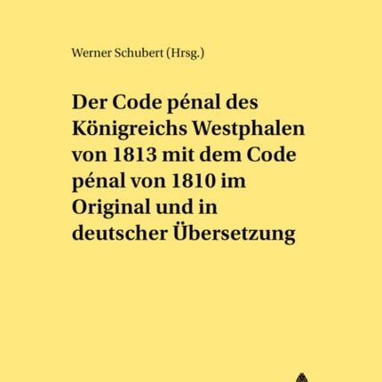 Der Code Pénal Des Koenigreichs Westphalen Von