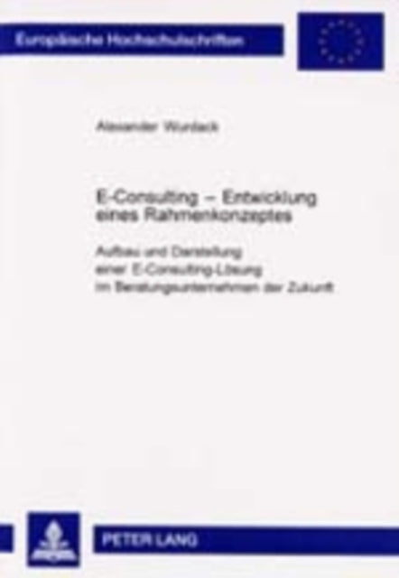 E-Consulting - Entwicklung Eines Rahmenkonzeptes: Aufbau Und Darstellung Einer E-Consulting-Loesung Im Beratungsunternehmen Der Zukunft