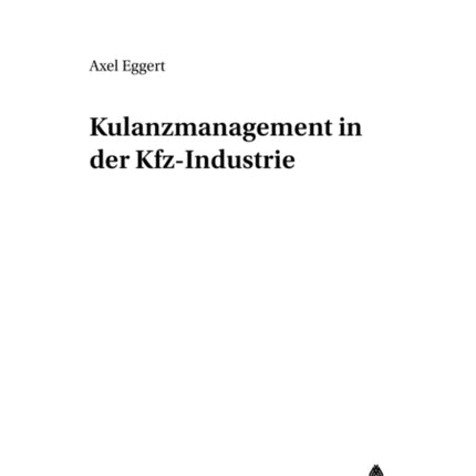 Kulanzmanagement in Der Kfz-Industrie