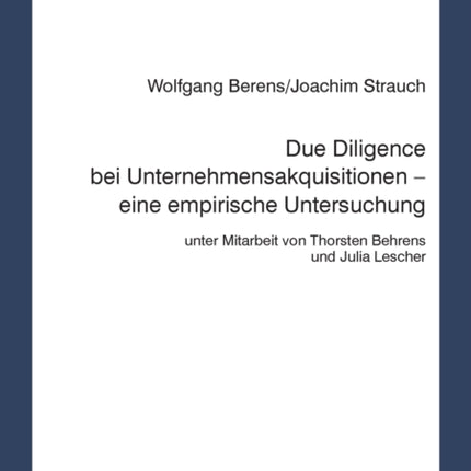 Due Diligence bei Unternehmensakquisitionen -