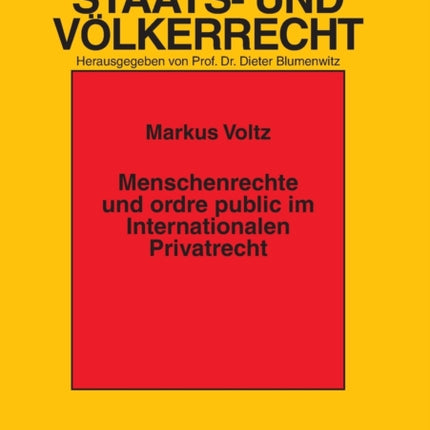 Menschenrechte Und Ordre Public Im