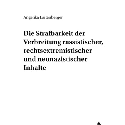 Die Strafbarkeit Der Verbreitung Rassistischer,