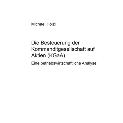 Die Besteuerung Der Kommanditgesellschaft Auf