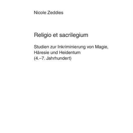Religio et sacrilegium: Studien zur