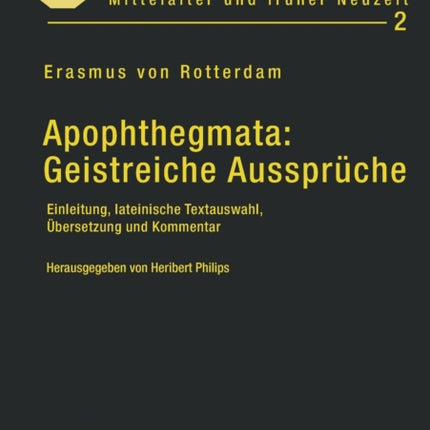 Apophthegmata: Geistreiche Aussprueche: