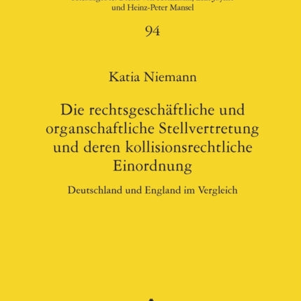 Die rechtsgeschaeftliche und organschaftliche