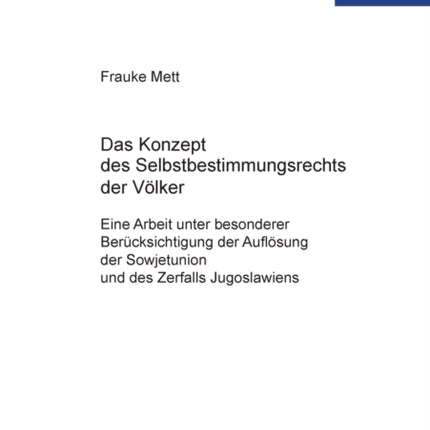 Das Konzept des Selbstbestimmungsrechts der