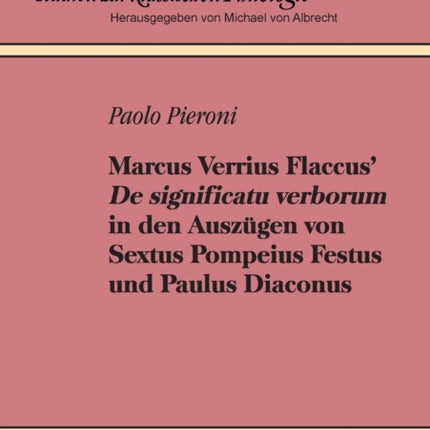 Marcus Verrius Flaccus' De significatu verborum