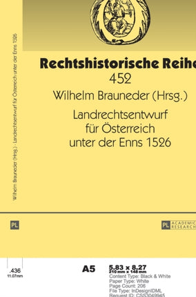 Landrechtsentwurf fuer Oesterreich unter der Enns