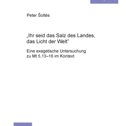 Ihr seid das Salz des Landes, das Licht der Welt: