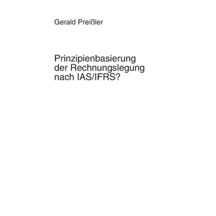 Prinzipienbasierung Der Rechnungslegung Nach