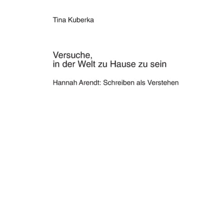 Versuche, in der Welt zu Hause zu sein: Hannah
