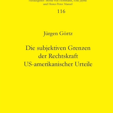 Die subjektiven Grenzen der Rechtskraft