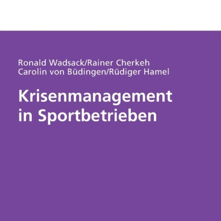 Krisenmanagement in Sportbetrieben