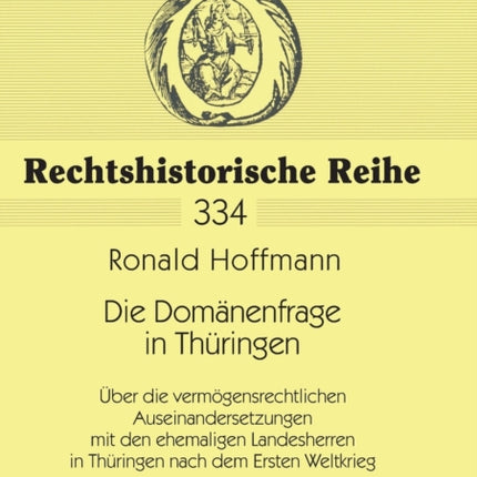 Die Domaenenfrage in Thueringen: Ueber die