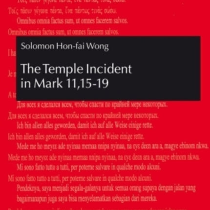 The Temple Incident in Mark 11,15-19: The