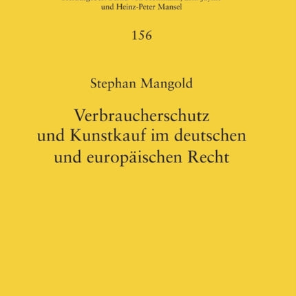 Verbraucherschutz und Kunstkauf im deutschen und