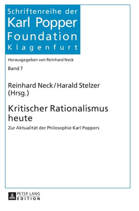 Kritischer Rationalismus heute: Zur Aktualitaet
