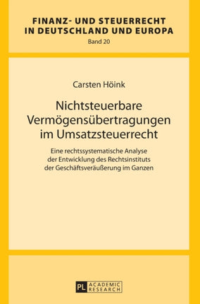 Nichtsteuerbare Vermoegensuebertragungen im