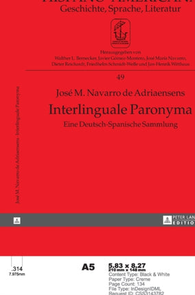 Interlinguale Paronyma: Eine Deutsch-Spanische