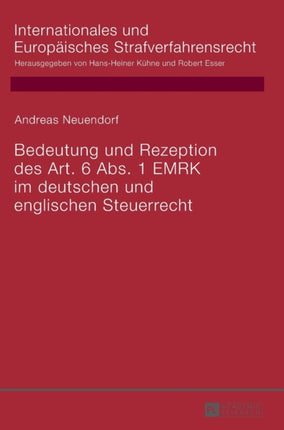 Bedeutung Und Rezeption Des Art. 6 Abs. 1 Emrk Im