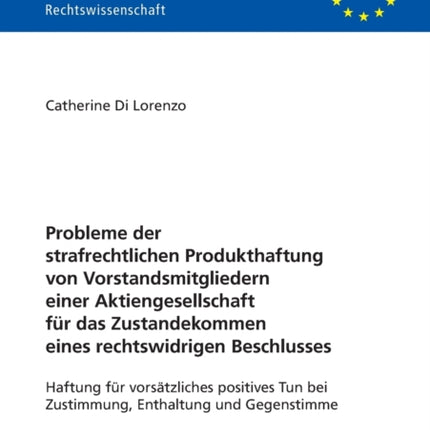 Probleme der strafrechtlichen Produkthaftung von