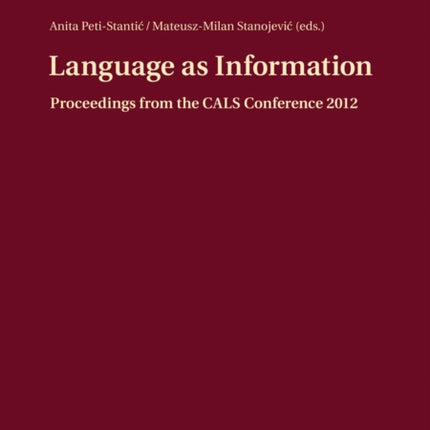 Language as Information: Proceedings from the