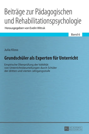 Grundschueler als Experten fuer Unterricht: