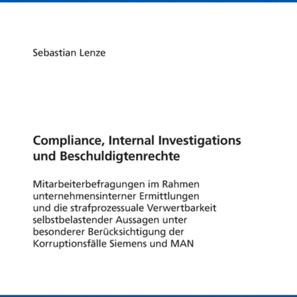Compliance, Internal Investigations und