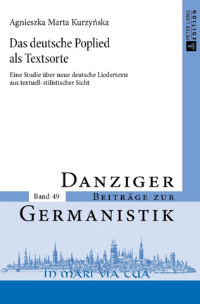 Das deutsche Poplied als Textsorte: Eine Studie