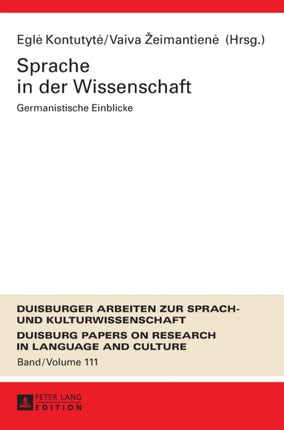 Sprache in der Wissenschaft: Germanistische